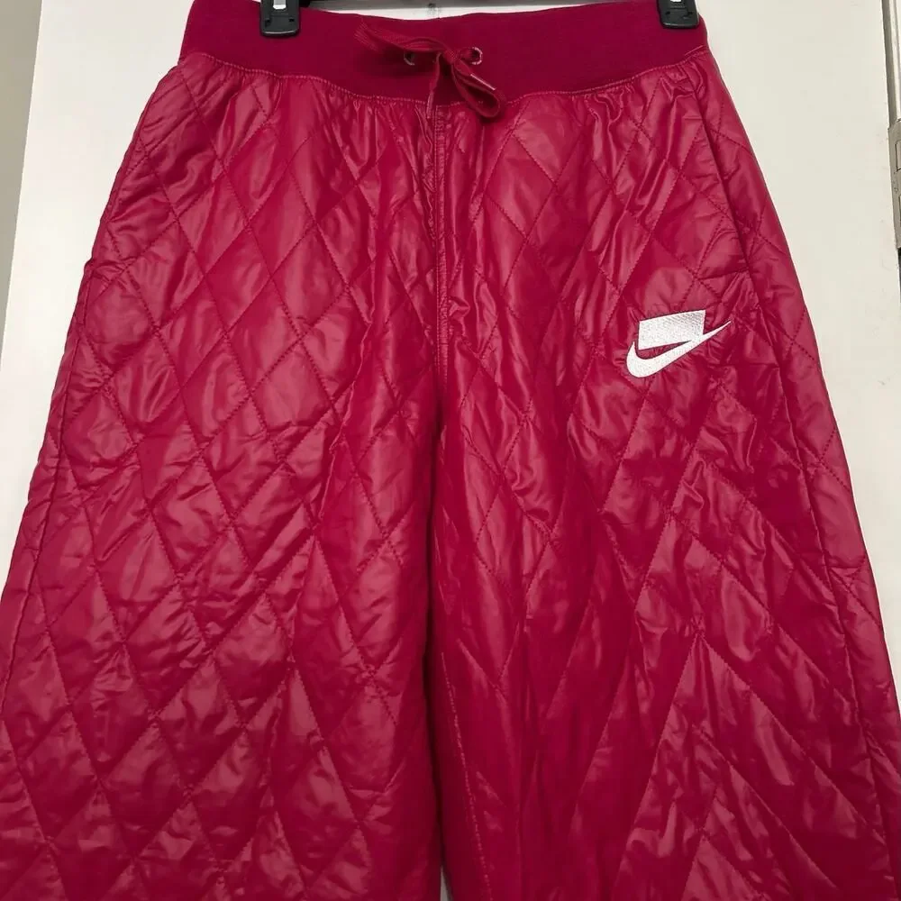 Nike NSW Sport Pack Quilted Loose Fit Jogger Pants Berry Pink S Active Sporty